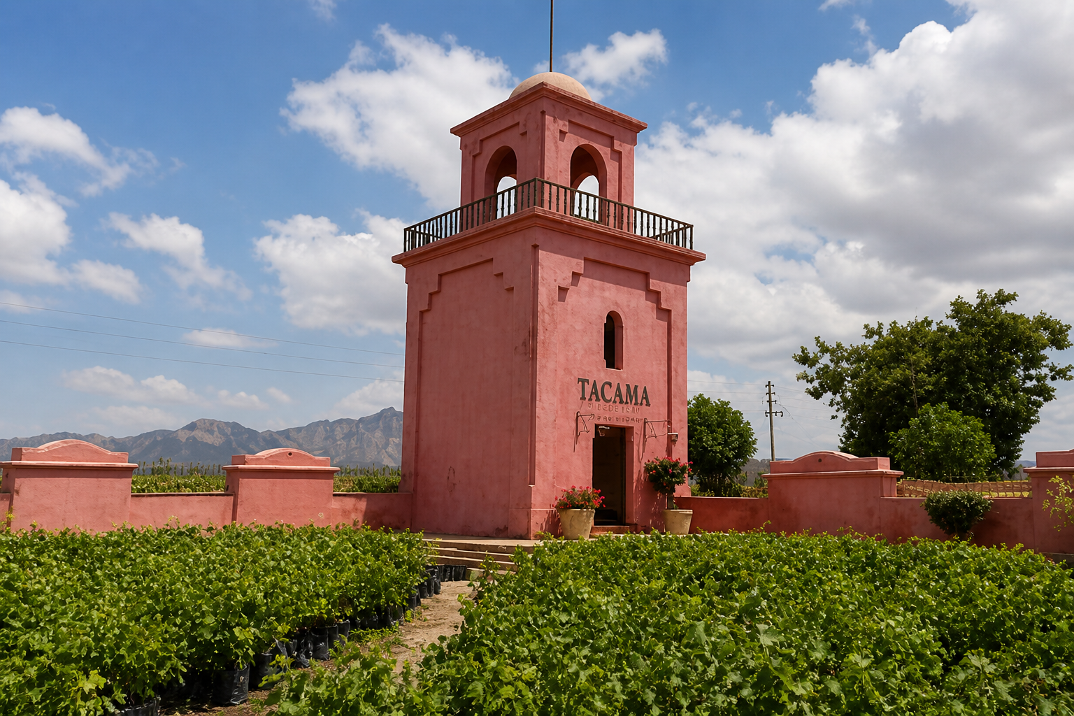 Tacama vineyard and estate scenery in Ica