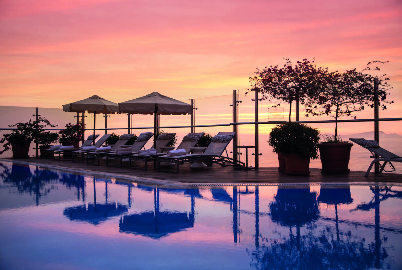 Luxury pool terrace overlooking Lima