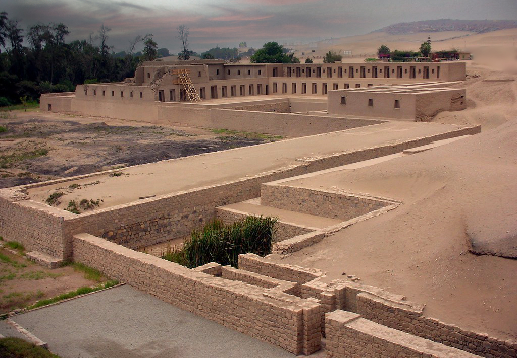 Adobe ruins at Pachacamac south of Lima