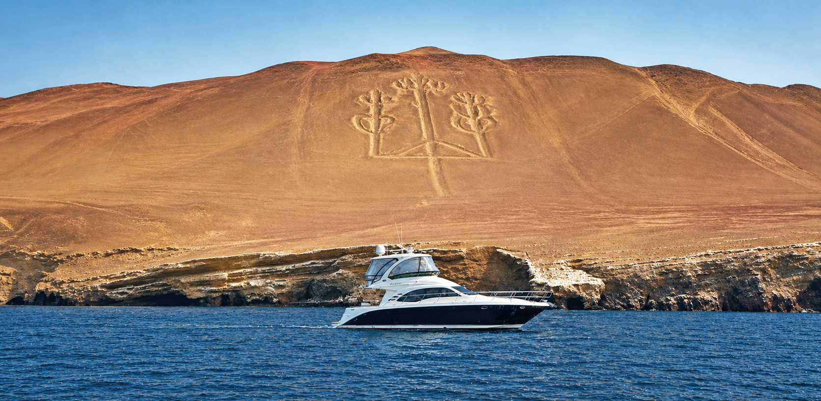 Private yacht on Paracas Bay